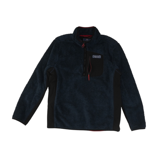 Navy Color Block 1/4 Zip Pullover