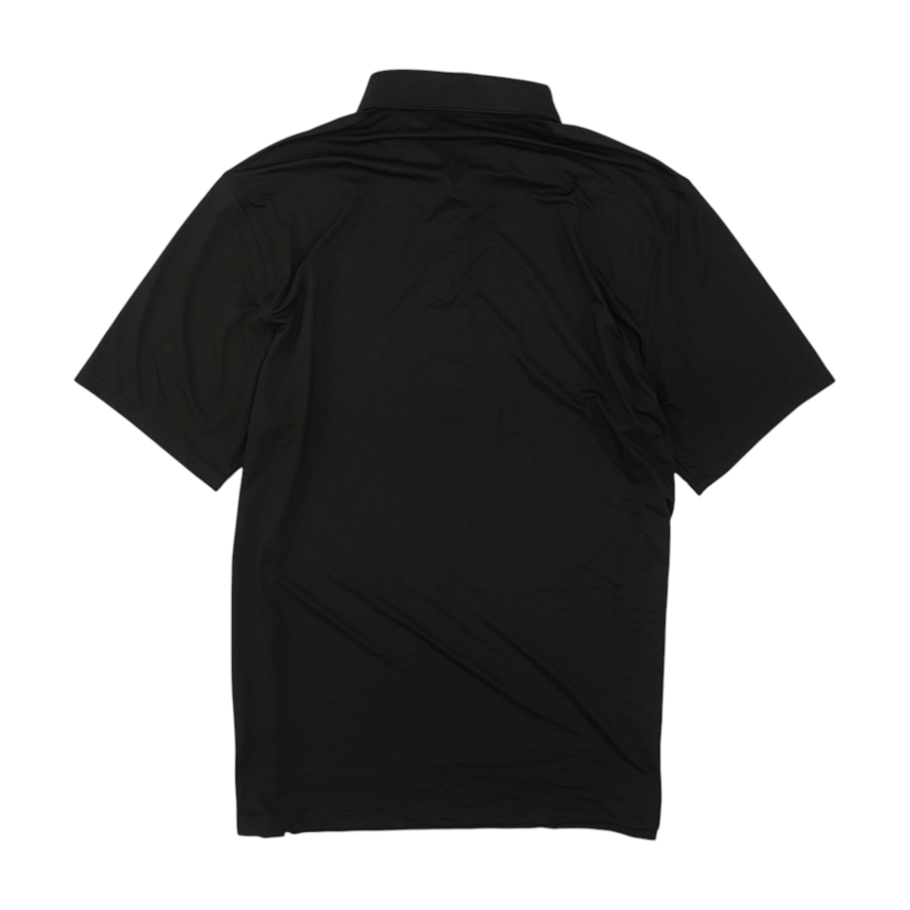 Black Solid Short Sleeve Polo