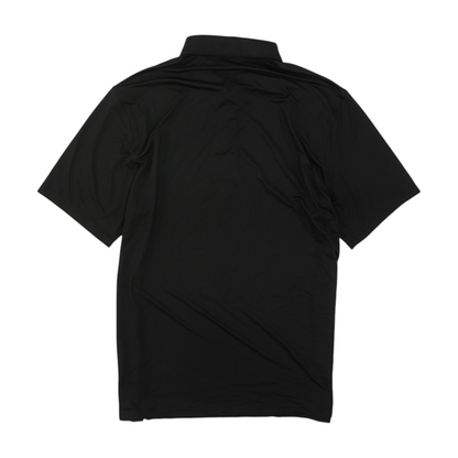 Black Solid Short Sleeve Polo