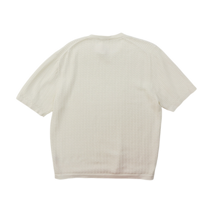 White Solid Pullover Sweater