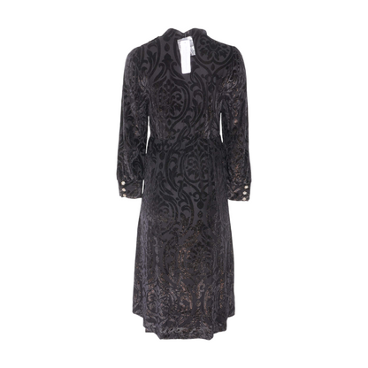 Black Abstract Midi Dress