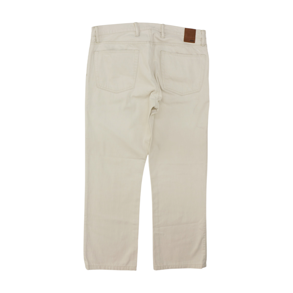 Beige Straight Jeans