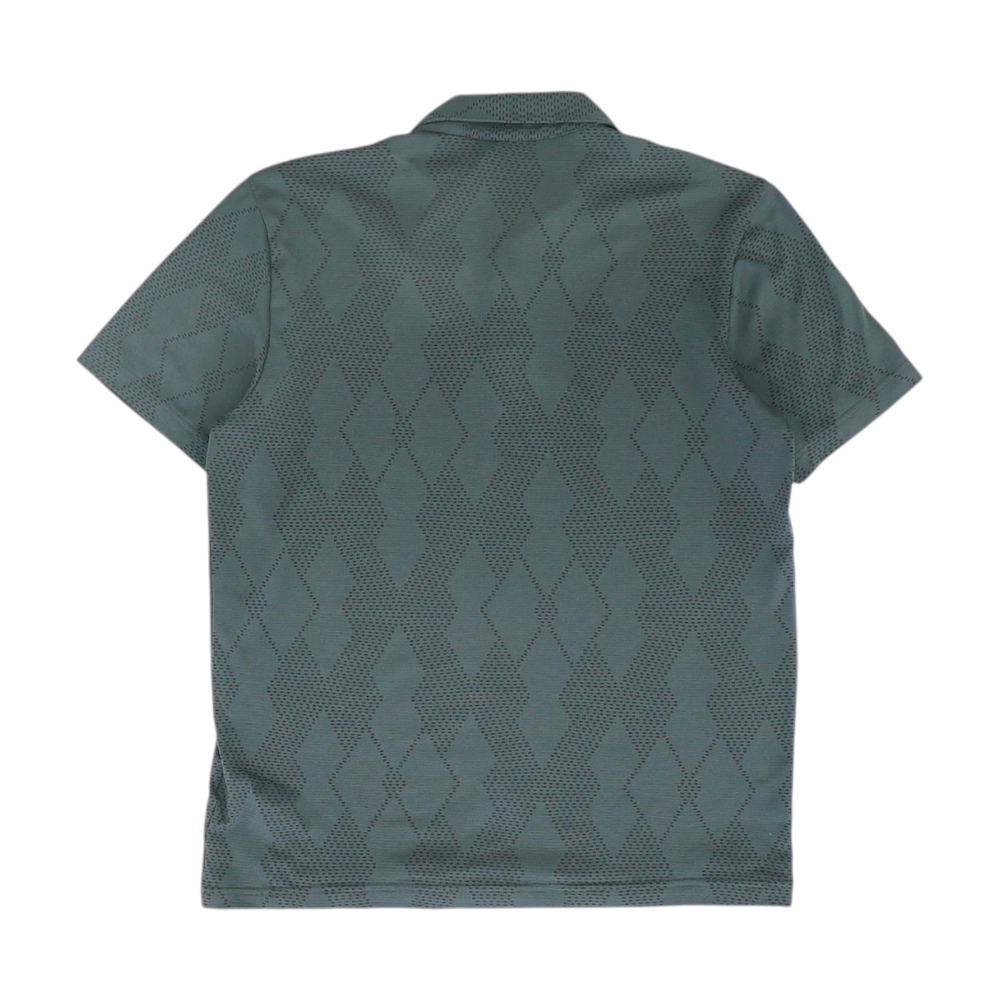 Gray Geometric Short Sleeve Polo