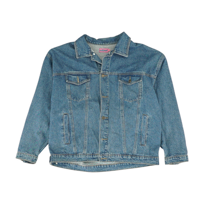 Blue Solid Denim Jacket