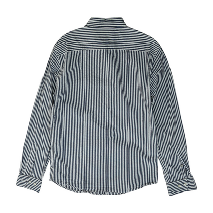 White Striped Long Sleeve Button Down