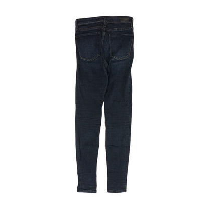 Navy Solid High Rise Skinny Leg Jeans