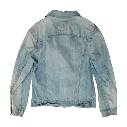 Blue Solid Denim Jacket