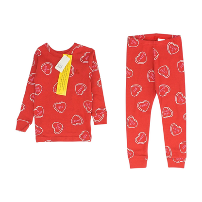 Red Hearts Pajama Set