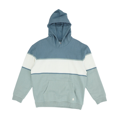 Gray Color Block Hoodie Pullover