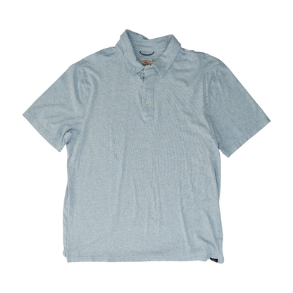 Blue Solid Short Sleeve Polo