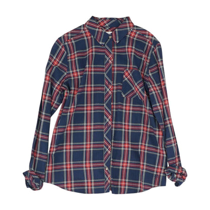 Navy Plaid Button Down
