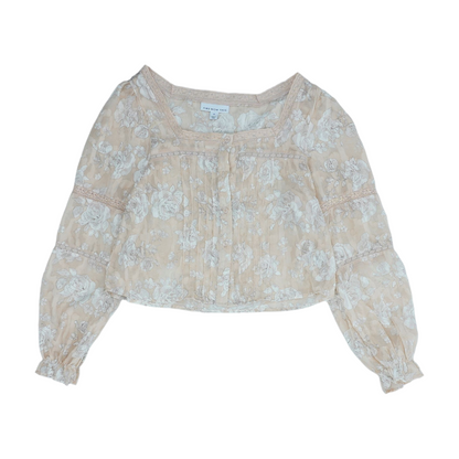 Beige Floral Blouse