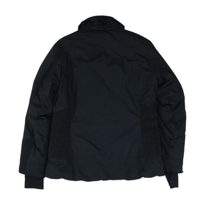 Black Solid Puffer Jacket