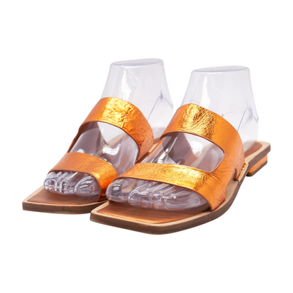 Copper Flat Sandals