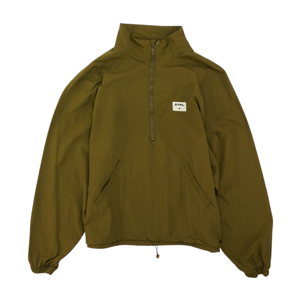 Green Solid 1/4 Zip Pullover