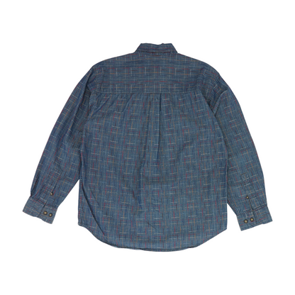 Blue Plaid Long Sleeve Button Down