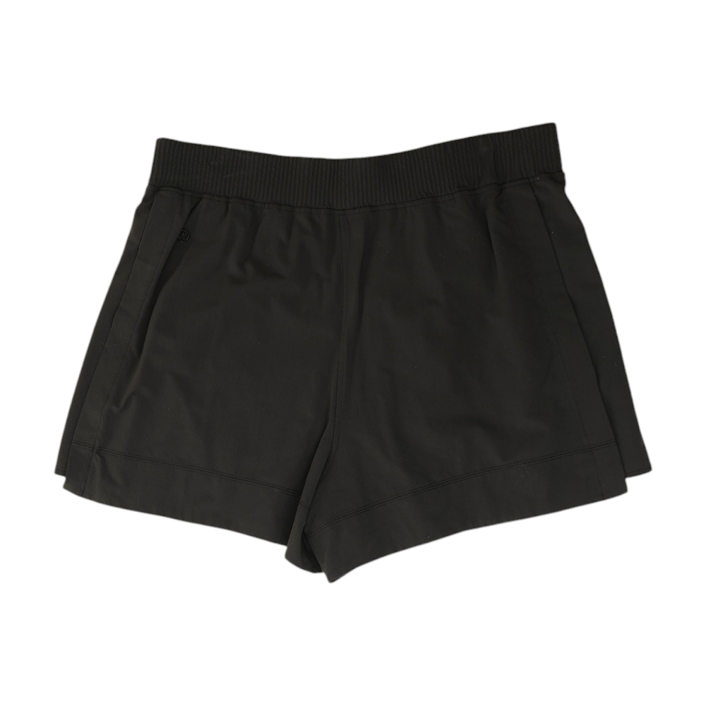 Black Solid Active Shorts