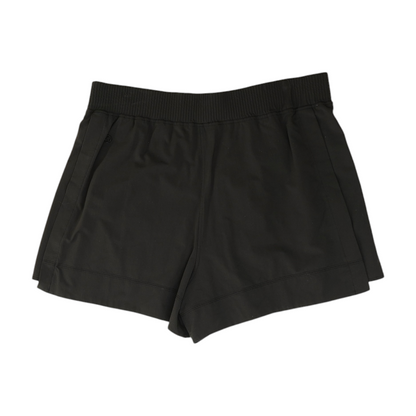 Black Solid Active Shorts