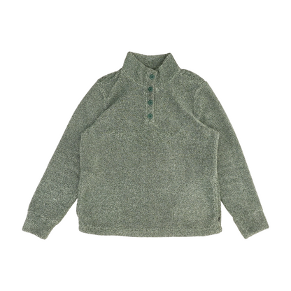Green Solid 1/4 Zip Pullover