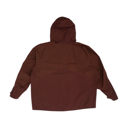Burgundy Color Block Rain Jacket