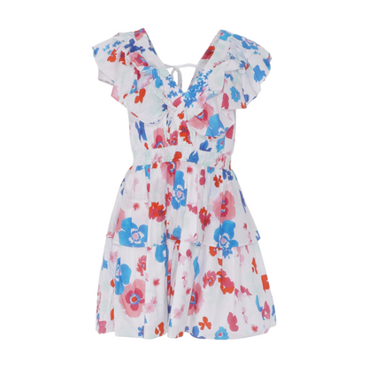White Floral Mini Dress