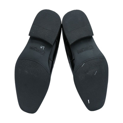 Black Leather Derby/oxford Dress Shoes