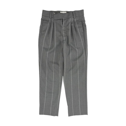 x Ermenegildo Zegna Grey Wool Striped Dress Pants