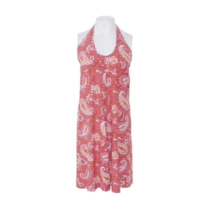Red Paisley Midi Dress