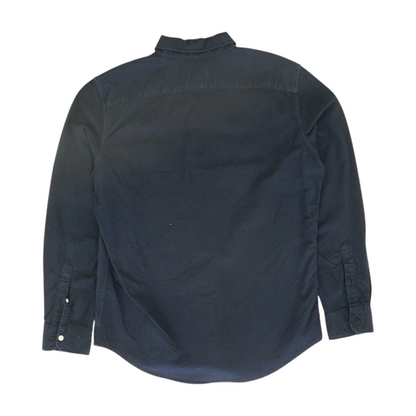 Navy Solid Long Sleeve Button Down