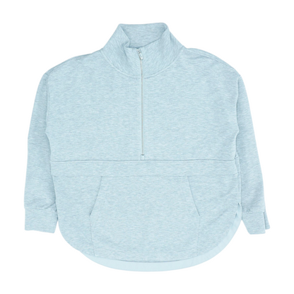 Gray Solid 1/4 Zip Pullover