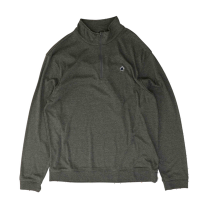 Gray Solid 1/4 Zip Pullover