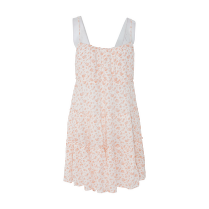 White Floral Midi Dress