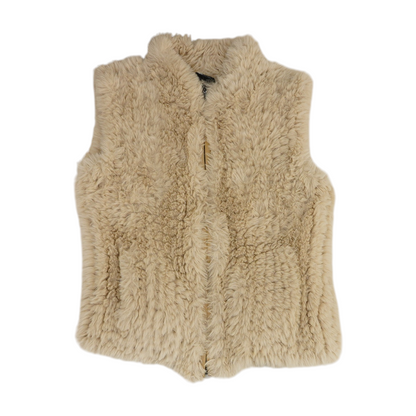 Beige Solid Casual Vest