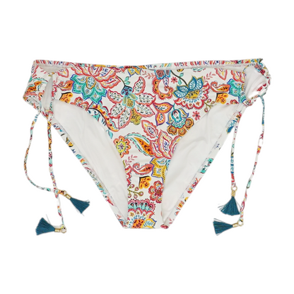 White Floral Swim Bottom