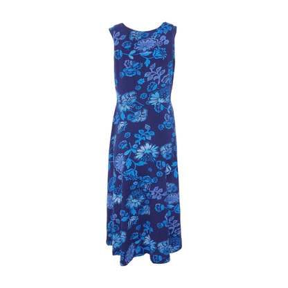 Navy Petite Floral Midi Dress