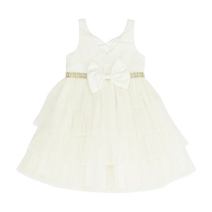Ivory Polka Dot Formal Dress