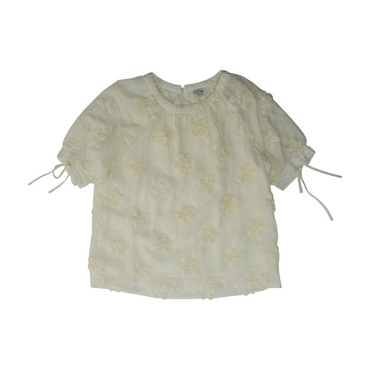 Ivory Floral Blouse
