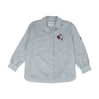 White Striped Button Down