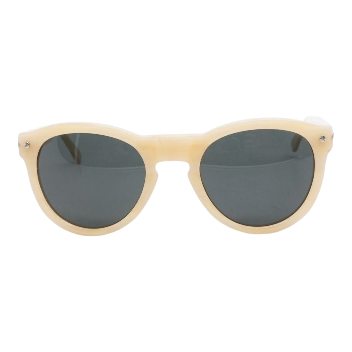 Beige Keaton Round Sunglasses