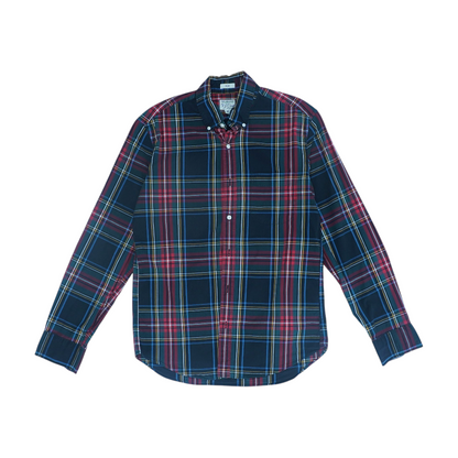 Black Plaid Long Sleeve Button Down