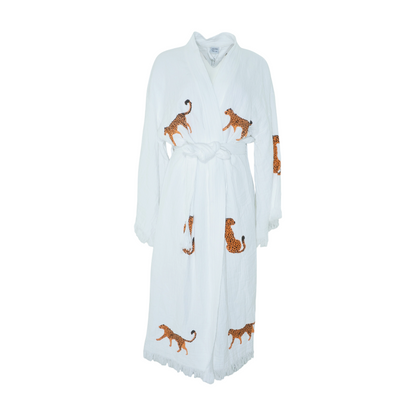 White Graphic Robe