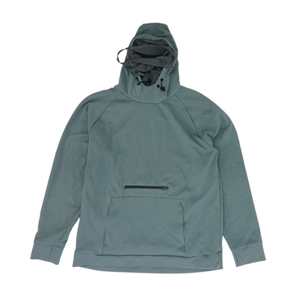 Blue Solid Hoodie Pullover