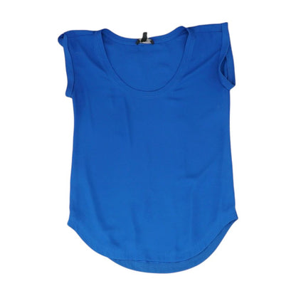 Navy Solid Sleeveless Blouse