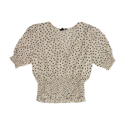 Beige Polka Dot Blouse