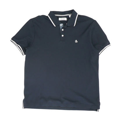 Navy Solid Short Sleeve Polo