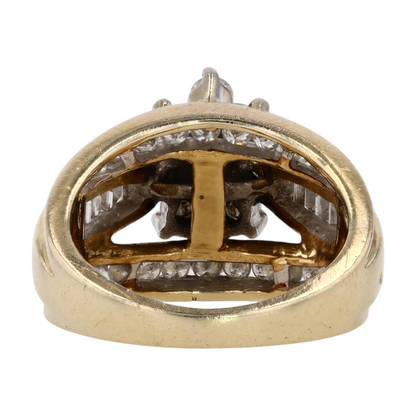 1 ctw 10K Two-Tone Gold Diamond Fashion Ring