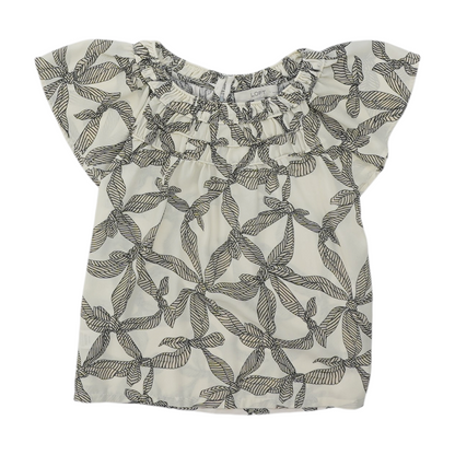 Beige Petite Abstract Blouse
