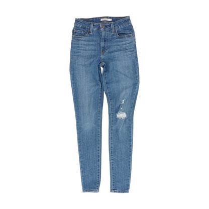 Blue High Rise Skinny Leg Jeans