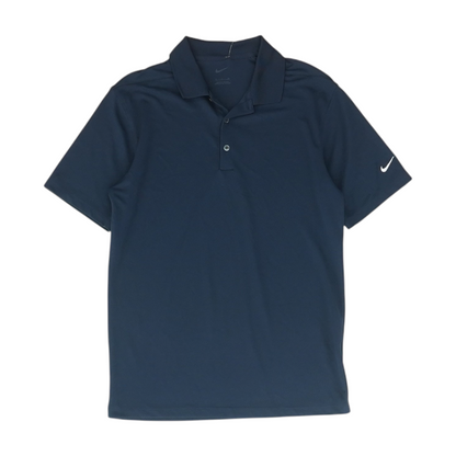Navy Solid Short Sleeve Polo