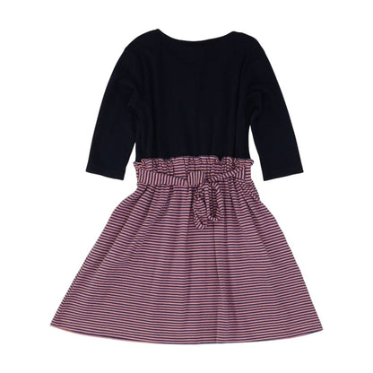 Navy Striped Dress